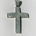 Men's 925 Sterling Silver Rhodium Plated 3.25" Solid Cross Pendant Iced Moissanite Jesus Crucifix Hip Hop Rapper Style Gift