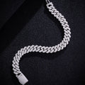 Luxury Cuban Link Chain Moissanite DEF VVS 12MM 925 Sterling Silver Cuban Clover Bracelets Iced Out Hip Hop Jewelry for Men