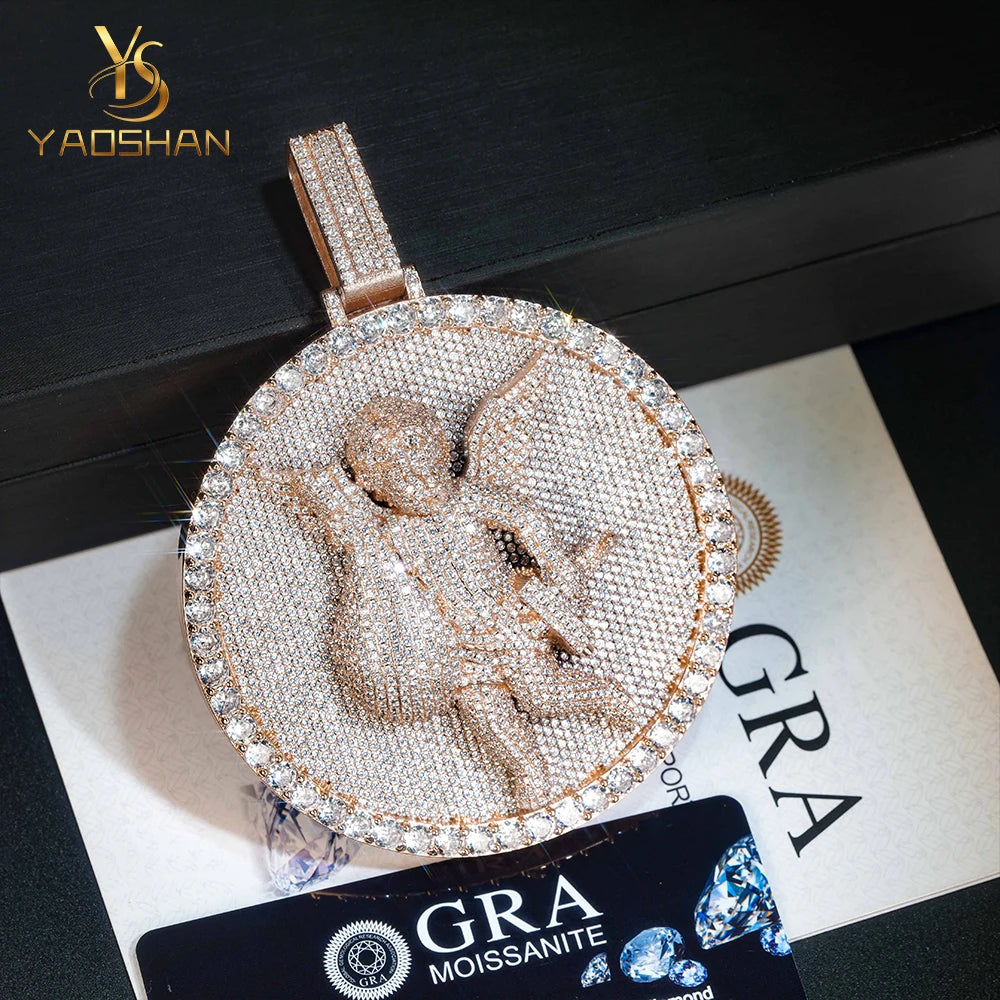 Yaoshan Pendants Charms Gold Plated S925 925 Sterling Silver Moissanite GRA D Color CZ Zircon Cubic Zirconia Custom Wholesale