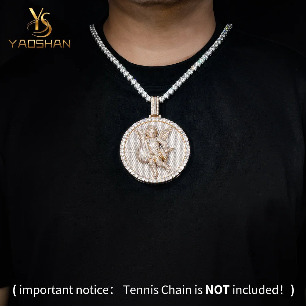 Yaoshan Pendants Charms Gold Plated S925 925 Sterling Silver Moissanite GRA D Color CZ Zircon Cubic Zirconia Custom Wholesale