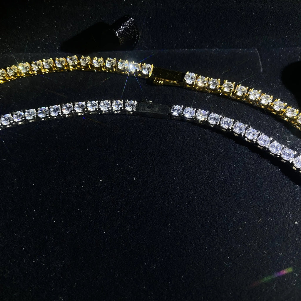 YSS JEWELRY 925 Silver 3mm Tennis Chain Chain 2022 New Hip Hop Necklace Male Female 3mm Tennis Chain