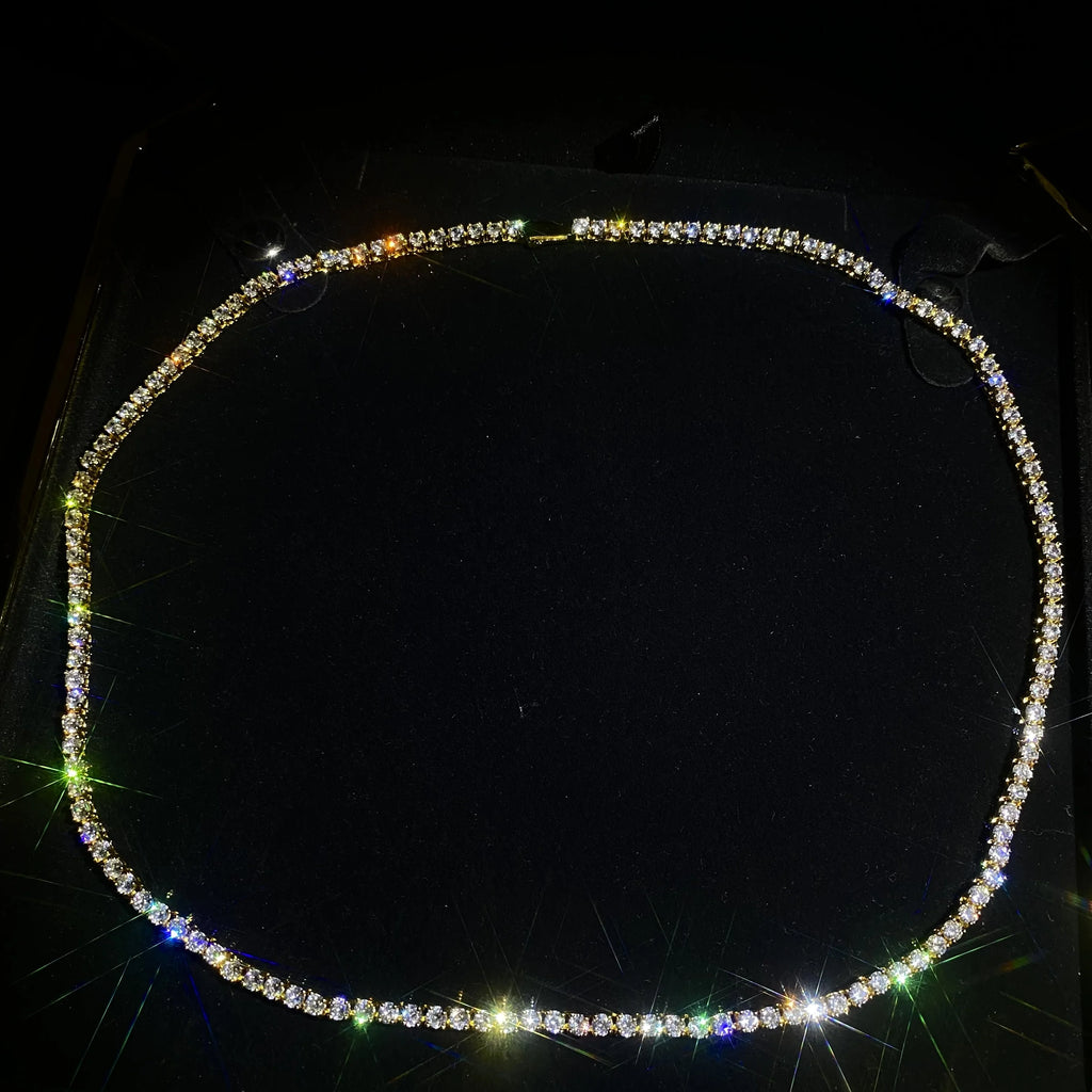 YSS JEWELRY 925 Silver 3mm Tennis Chain Chain 2022 New Hip Hop Necklace Male Female 3mm Tennis Chain