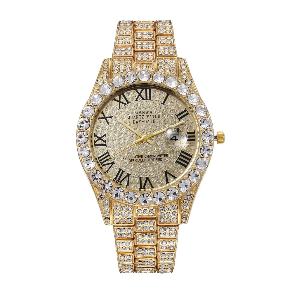 Wholesale Diamond Luxury Watch  Quartz Watches Withwatch Moissanite for Men   Sky Star Alloy case Buckle Clasp