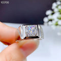 2025 new exquisite sparkling moissanite ring for men 925 sterling silver birthday gift shiny better than diamond strong power
