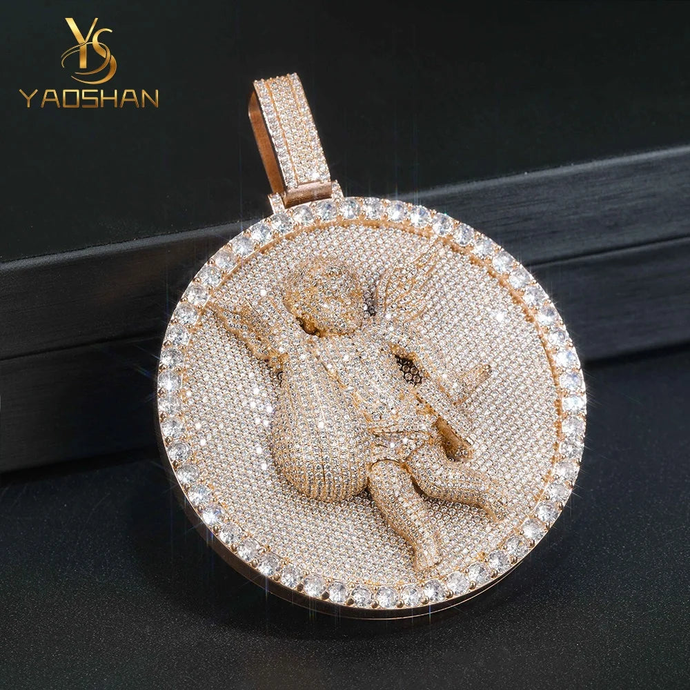 Yaoshan Pendants Charms Gold Plated S925 925 Sterling Silver Moissanite GRA D Color CZ Zircon Cubic Zirconia Custom Wholesale