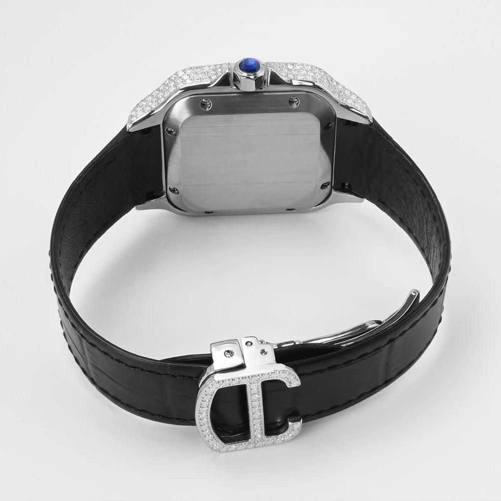 Bust Down Hip Hop Iced Out Diamond Watches Automatic Mechanical VVS Moissanite Watch Past Diamond Tester