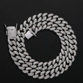 NUOYA 12mm Hip Hop Diamond Necklace Jewelry Miami Cuban Chain Iced Out Chain 18K Gold Plated Necklace