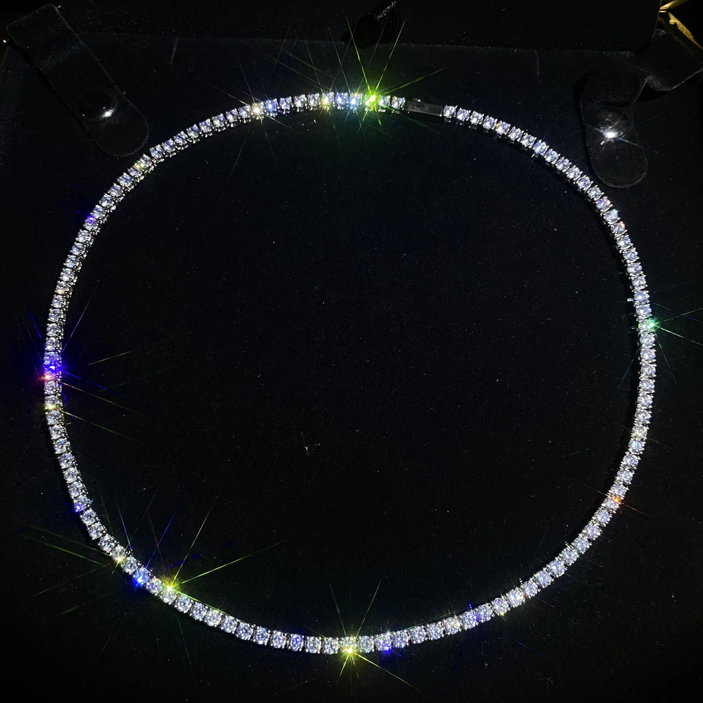 YSS JEWELRY 925 Silver 3mm Tennis Chain Chain 2022 New Hip Hop Necklace Male Female 3mm Tennis Chain