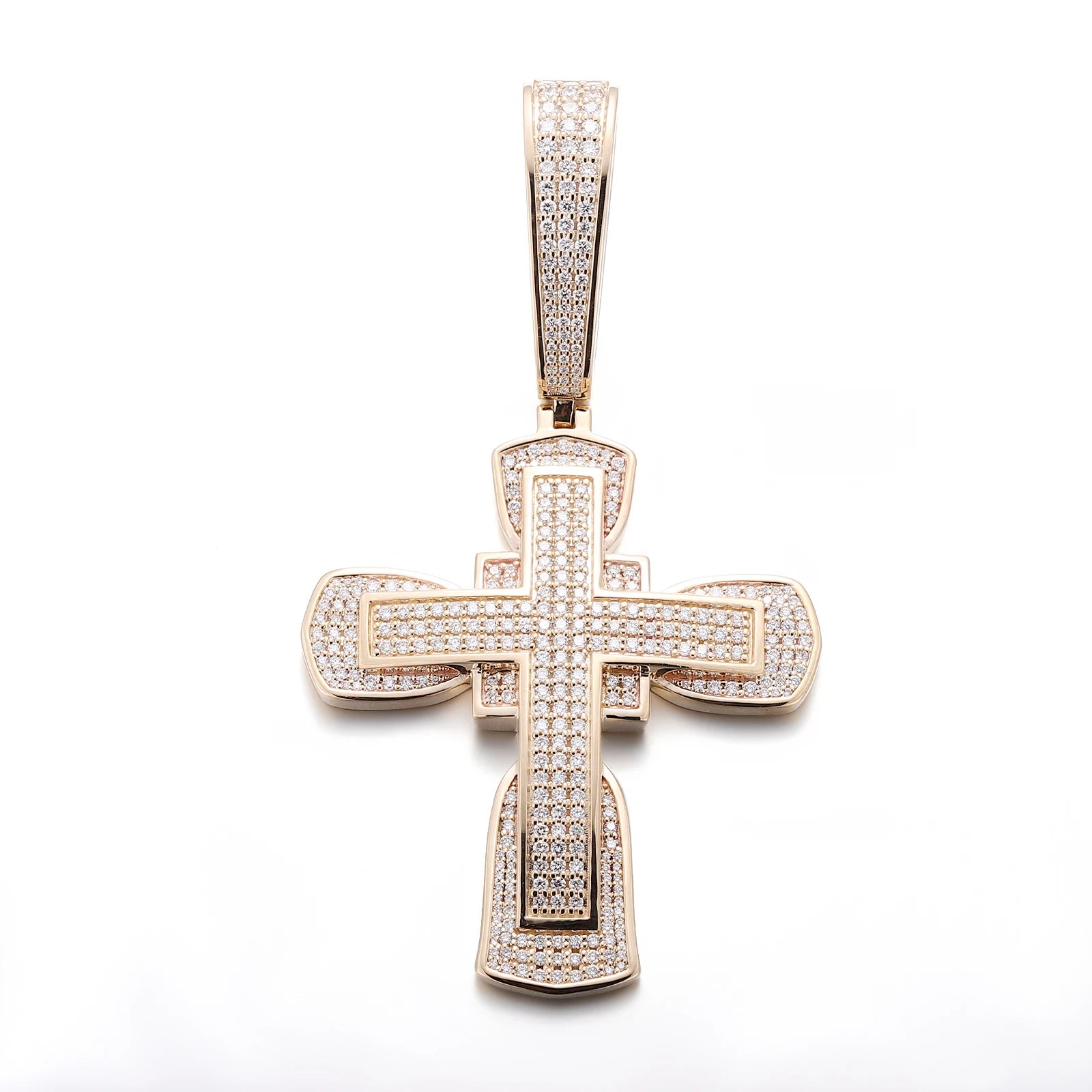 High Quality Customization Cross Pendant 925 Sterling Sliver Moissanite Pendant Hip Hop Styles Pendant Custom Necklace for Man