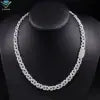 Silver 925 Chain Fashion Jewelry Necklace Hip Hop 18k Gold Plated Necklace VVS Moissanite Cuban Link Chain