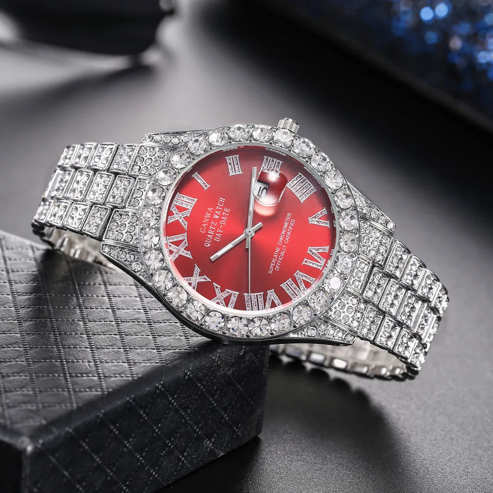 Wholesale Diamond Luxury Watch  Quartz Watches Withwatch Moissanite for Men   Sky Star Alloy case Buckle Clasp