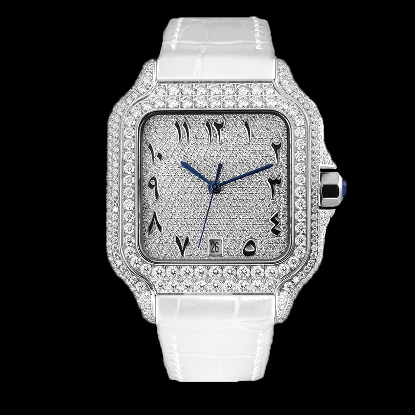 Bust Down Hip Hop Iced Out Diamond Watches Automatic Mechanical VVS Moissanite Watch Past Diamond Tester