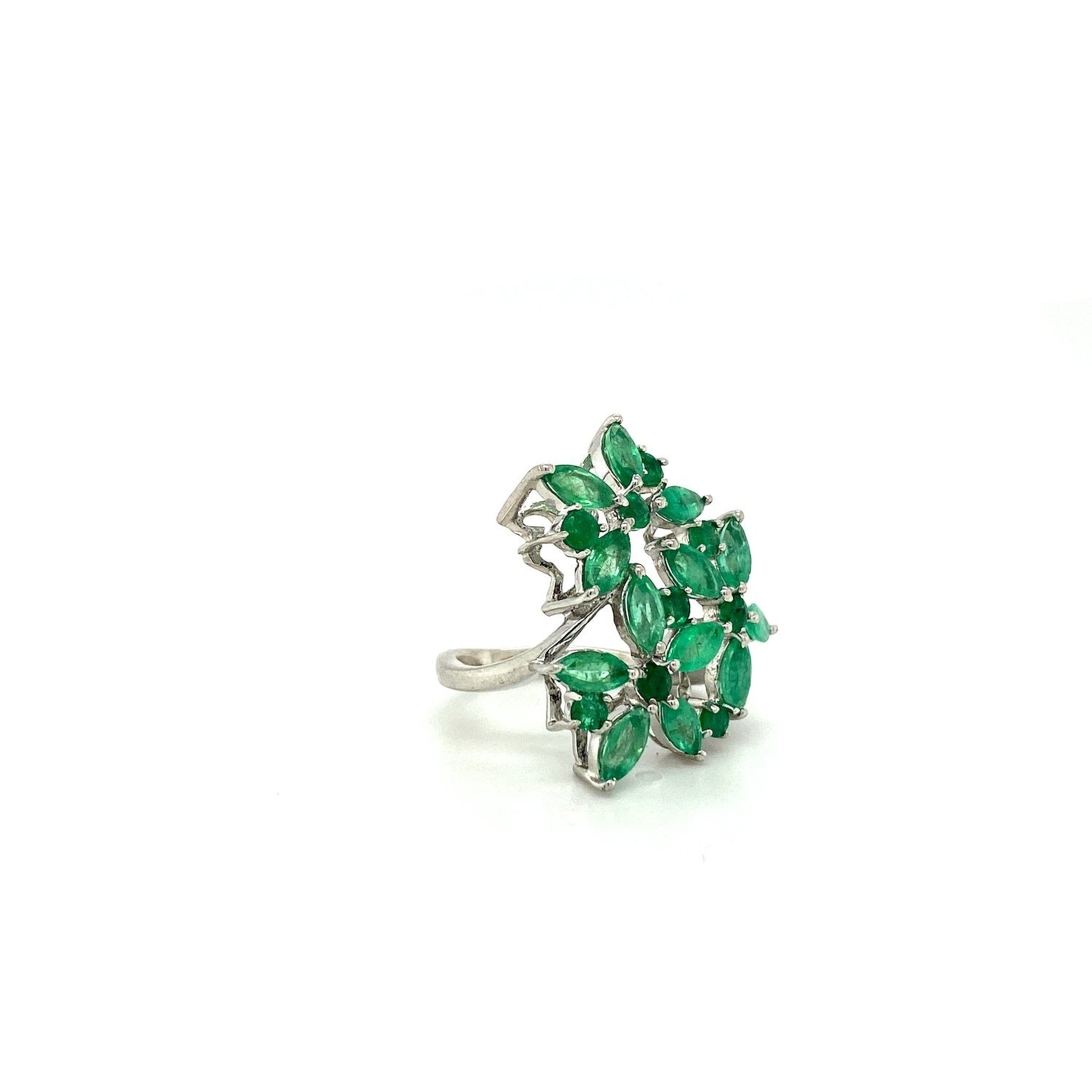 Emerald Jewellery Set in .925 Sterling Silver - KSS 65719