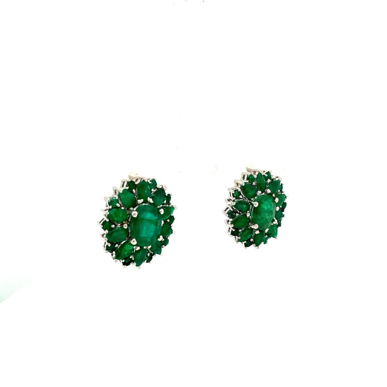 Emerald Jewellery Set in .925 Sterling Silver - KSS 69206
