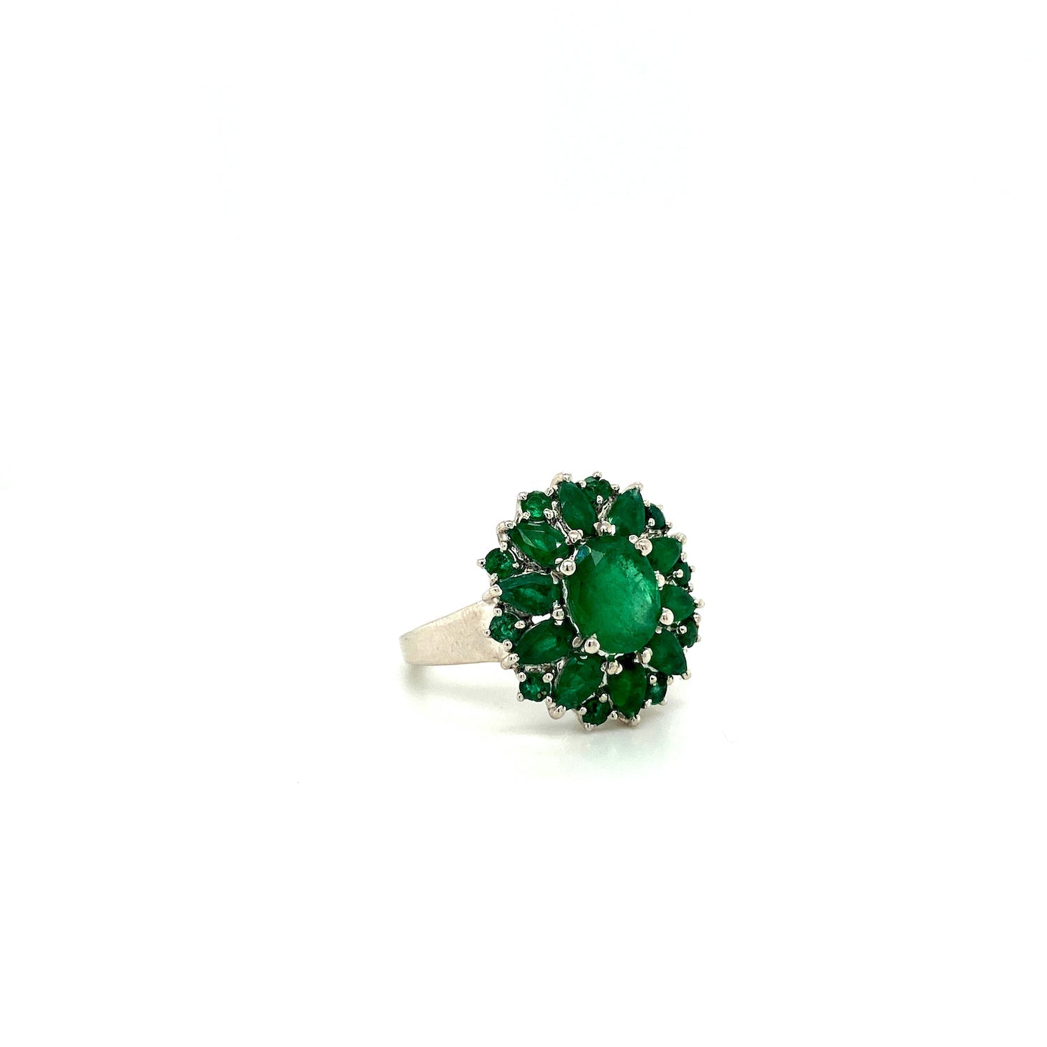 Emerald Jewellery Set in .925 Sterling Silver - KSS 69206