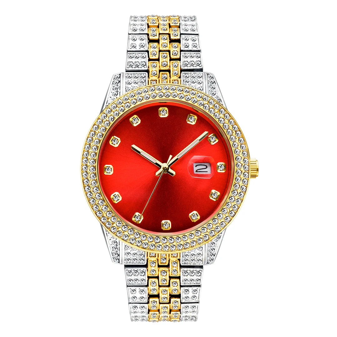 Green Women Watch Elegant Fashion Retro Style Color Ladies Quartz Watches Diamond Band Calendar Waterproof Wristwatch Female