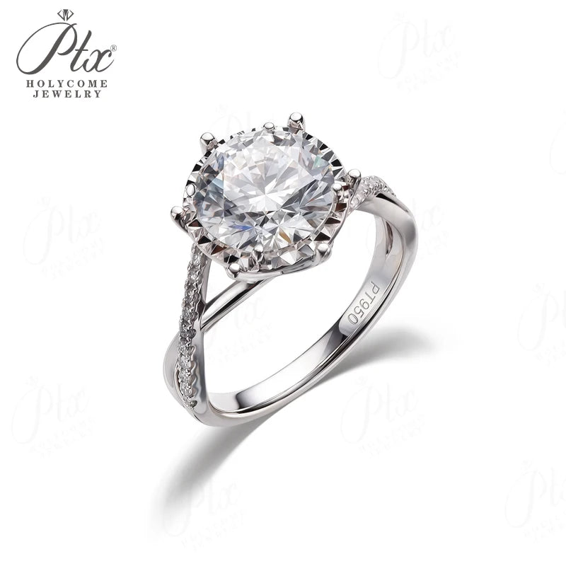 Lab Grown Diamond Ring 1ct/2ct/3ct D Color Round/Oval/Cushion/Radiant 10k14k18k Gold Women Engagement Wedding Band