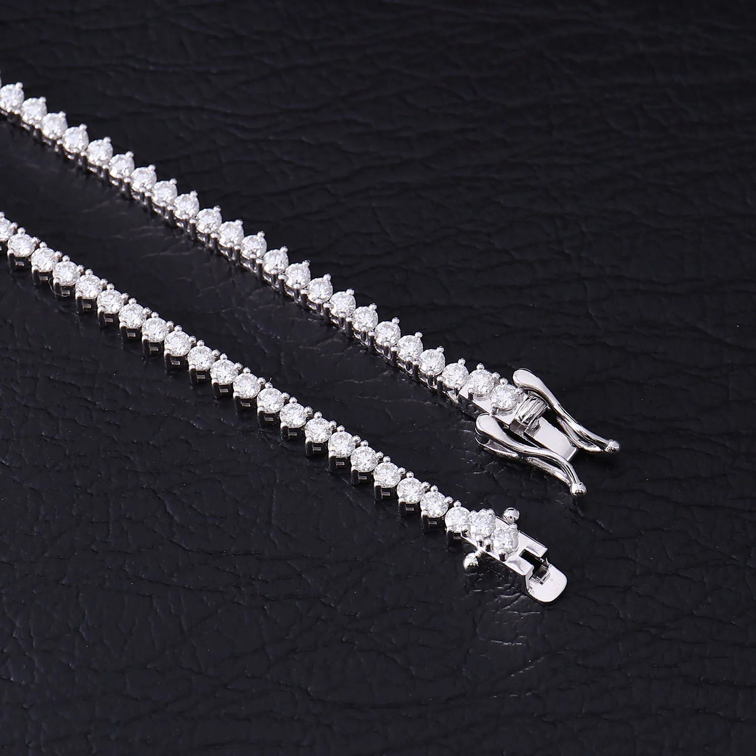 Provence custom 10K/14K gold gradient tennis necklaces round cut lab diamond necklaces luxury gifts wedding anniversary party