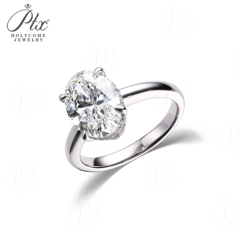 Lab Grown Diamond Ring 1ct/2ct/3ct D Color Round/Oval/Cushion/Radiant 10k14k18k Gold Women Engagement Wedding Band
