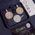 Moissminer X Round Pendant VVS Moissanite S925 Silver Iced Out Necklaces Men Women Hip Hop Jewelry Pass Tester With GRA