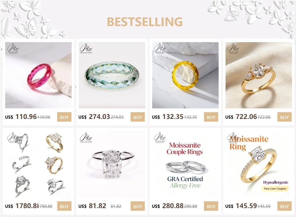 Lab Grown Diamond Ring 1ct/2ct/3ct D Color Round/Oval/Cushion/Radiant 10k14k18k Gold Women Engagement Wedding Band